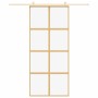 Goldene Schiebetür aus transparentem ESG-Glas und Aluminium von , Türen für zu Hause - Ref: Foro24-155185, Preis: 168,06 €, R...
