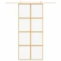 Puerta corredera dorada de vidrio ESG transparente y aluminio de , Puertas para el hogar - Ref: Foro24-155185, Precio: 171,05...
