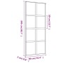 Goldene Schiebetür aus transparentem ESG-Glas und Aluminium von , Türen für zu Hause - Ref: Foro24-155185, Preis: 168,06 €, R...