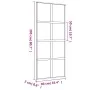 Sliding door made of transparent ESG glass and golden aluminum by , Doors for the home - Ref: Foro24-155185, Price: 171,08 €,...