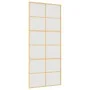 Sliding door, golden color, frosted ESG glass, aluminum, 90x205cm by , Doors for the home - Ref: Foro24-155170, Price: 184,20...