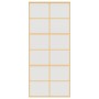 Sliding door, golden color, frosted ESG glass, aluminum, 90x205cm by , Doors for the home - Ref: Foro24-155170, Price: 177,82...