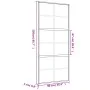 Puerta corredera dorada vidrio ESG esmerilado aluminio 90x205cm de , Puertas para el hogar - Ref: Foro24-155170, Precio: 174,...
