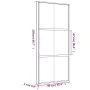 Goldene Schiebetür ESG Glas Aluminium 90x205cm von , Türen für zu Hause - Ref: Foro24-155158, Preis: 171,53 €, Rabatt: %