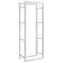 Kaminholzregal Edelstahl 50x28x132 cm von , Brennholztaschen und -halter - Ref: Foro24-357861, Preis: 39,89 €, Rabatt: %