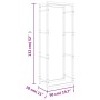 Kaminholzregal Edelstahl 50x28x132 cm von , Brennholztaschen und -halter - Ref: Foro24-357861, Preis: 40,41 €, Rabatt: %