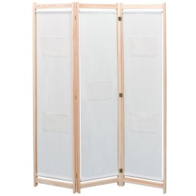 3-teiliger Raumteiler aus cremefarbenem Stoff 120x170x4 cm von vidaXL, Raumteiler - Ref: Foro24-42975, Preis: 51,07 €, Rabatt: %