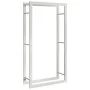 Stainless steel firewood rack 80x28x154 cm by , Firewood bags and holders - Ref: Foro24-357863, Price: 58,82 €, Discount: %