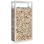 Estante para leña acero inoxidable 80x28x154 cm de , Bolsas y soportes de leña - Ref: Foro24-357863, Precio: 59,86 €, Descuen...