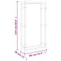 Estante para leña acero inoxidable 80x28x154 cm de , Bolsas y soportes de leña - Ref: Foro24-357863, Precio: 59,86 €, Descuen...