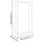 Stainless steel firewood rack 80x28x154 cm by , Firewood bags and holders - Ref: Foro24-357863, Price: 58,82 €, Discount: %