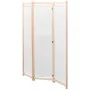Biombo divisor de 3 paneles de tela color crema 120x170x4 cm de vidaXL, Divisores de ambientes - Ref: Foro24-42975, Precio: 5...