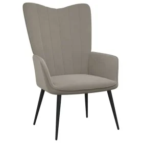 Light Gray Velvet Relaxation Chair by , Armchairs - Ref: Foro24-327677, Price: 103,36 €, Discount: %