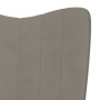 Light Gray Velvet Relaxation Chair by , Armchairs - Ref: Foro24-327677, Price: 85,63 €, Discount: %