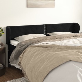 Kopfteil aus schwarzem Samt, 183 x 23 x 78/88 cm von , Kopf- und Fußteile - Ref: Foro24-3117066, Preis: 60,67 €, Rabatt: %