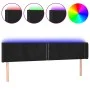 Black velvet headboard with LED 183x16x78/88 cm by , Headboards and footboards - Ref: Foro24-3123158, Price: 65,78 €, Discoun...