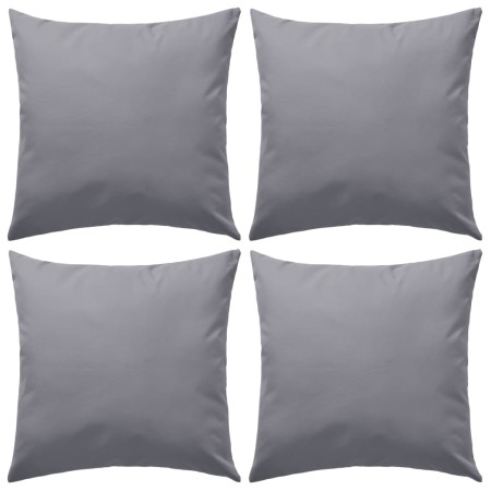 Cojines para exteriores 45x45 cm gris 4 unidades de vidaXL, Cojines - Ref: Foro24-132303, Precio: 45,42 €, Descuento: %