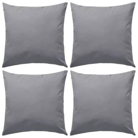 Outdoor-Kissen 45x45 cm grau 4 Einheiten von vidaXL, Kissen - Ref: Foro24-132303, Preis: 49,55 €, Rabatt: %