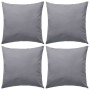 Cojines para exteriores 45x45 cm gris 4 unidades de vidaXL, Cojines - Ref: Foro24-132303, Precio: 45,42 €, Descuento: %
