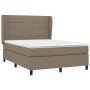 Cama box spring con colchón tela gris taupe 140x190 cm de , Camas y somieres - Ref: Foro24-3127961, Precio: 490,20 €, Descuen...