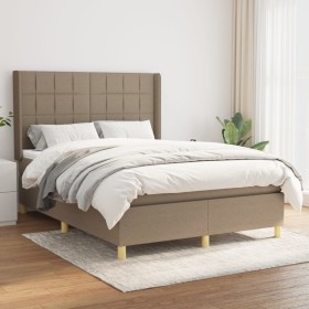 Boxspringbett mit taupegrauer Stoffmatratze 140x190 cm von , Betten und Lattenroste - Ref: Foro24-3131989, Preis: 504,75 €, R...