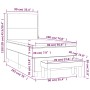 Box spring bed with black synthetic leather mattress 90x190 cm by , Beds and slatted bases - Ref: Foro24-3137757, Price: 328,...
