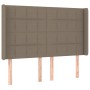 Boxspringbett mit Matratze und LED-Leuchten taupegrauer Stoff 140x190 cm von , Betten und Lattenroste - Ref: Foro24-3138873, ...