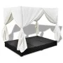 Sun lounger with black synthetic rattan curtains by vidaXL, Outdoor beds - Ref: Foro24-42948, Price: 512,73 €, Discount: %