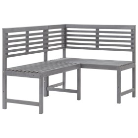 Garden corner bench solid gray acacia wood 140 cm by , garden benches - Ref: Foro24-312423, Price: 256,14 €, Discount: %
