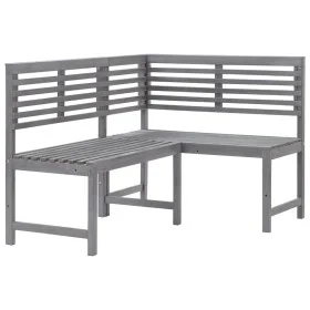 Garden corner bench solid gray acacia wood 140 cm by , garden benches - Ref: Foro24-312423, Price: 250,76 €, Discount: %