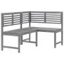 Garteneckbank aus massivem grauem Akazienholz 140 cm von , Gartenbänke - Ref: Foro24-312423, Preis: 251,04 €, Rabatt: %