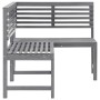 Garteneckbank aus massivem grauem Akazienholz 140 cm von , Gartenbänke - Ref: Foro24-312423, Preis: 256,14 €, Rabatt: %