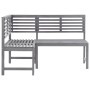 Garteneckbank aus massivem grauem Akazienholz 140 cm von , Gartenbänke - Ref: Foro24-312423, Preis: 256,14 €, Rabatt: %