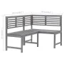 Garteneckbank aus massivem grauem Akazienholz 140 cm von , Gartenbänke - Ref: Foro24-312423, Preis: 251,04 €, Rabatt: %