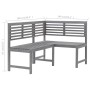 Garden corner bench solid gray acacia wood 140 cm by , garden benches - Ref: Foro24-312423, Price: 256,14 €, Discount: %