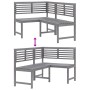 Garden corner bench solid gray acacia wood 140 cm by , garden benches - Ref: Foro24-312423, Price: 256,14 €, Discount: %