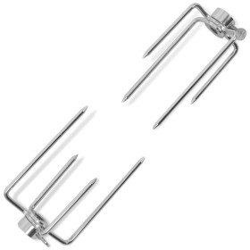 Steel roast/barbecue spit fork 2 units by , BBQ accessories - Ref: Foro24-42251, Price: 22,97 €, Discount: %