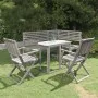 Muebles de bistró de jardín 4 piezas madera maciza acacia gris de , Conjuntos de jardín - Ref: Foro24-3057866, Precio: 447,05...