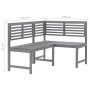 Garten-Bistromöbel 4-teilig aus massivem grauem Akazienholz von , Gartensets - Ref: Foro24-3057866, Preis: 464,82 €, Rabatt: %