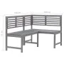 Muebles de bistró de jardín 4 piezas madera maciza acacia gris de , Conjuntos de jardín - Ref: Foro24-3057866, Precio: 447,05...