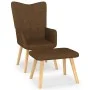 Relaxation armchair with brown fabric footrest by , Armchairs - Ref: Foro24-327537, Price: 115,34 €, Discount: %