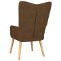 Relaxation armchair with brown fabric footrest by , Armchairs - Ref: Foro24-327537, Price: 117,03 €, Discount: %