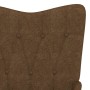 Sillón de relax con reposapiés tela marrón