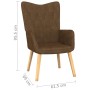 Relaxation armchair with brown fabric footrest by , Armchairs - Ref: Foro24-327537, Price: 117,03 €, Discount: %