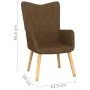 Relaxation armchair with brown fabric footrest by , Armchairs - Ref: Foro24-327537, Price: 115,34 €, Discount: %