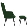 Entspannungsstuhl mit dunkelgrünem Samthocker von , Sessel - Ref: Foro24-327690, Preis: 130,09 €, Rabatt: %