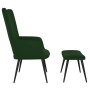 Entspannungsstuhl mit dunkelgrünem Samthocker von , Sessel - Ref: Foro24-327690, Preis: 132,53 €, Rabatt: %