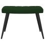 Silla de relajación con taburete terciopelo verde oscuro de , Sillones - Ref: Foro24-327690, Precio: 107,73 €