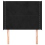 Kopfteil mit Ohren aus schwarzem Samt, 93 x 16 x 118/128 cm von , Kopf- und Fußteile - Ref: Foro24-3119478, Preis: 61,12 €, R...