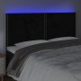 Kopfteil aus schwarzem Samt mit LED-Leuchten, 180 x 5 x 118/128 cm von , Kopf- und Fußteile - Ref: Foro24-3122346, Preis: 96,...